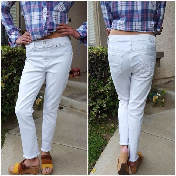 7 For All Mankind Ankle Straight Leg Jeans - Picture 2 of 8